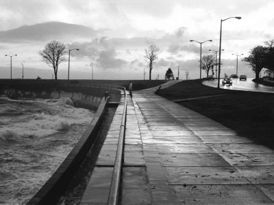 Lynn Beach after the rain, early 80\'s. Tri-X